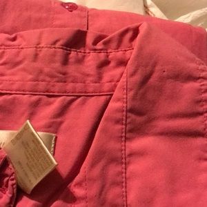 Bobbie Brooks Woman Short Sleeves Pink Button Up Blouse Pocket Slits 18W/20W